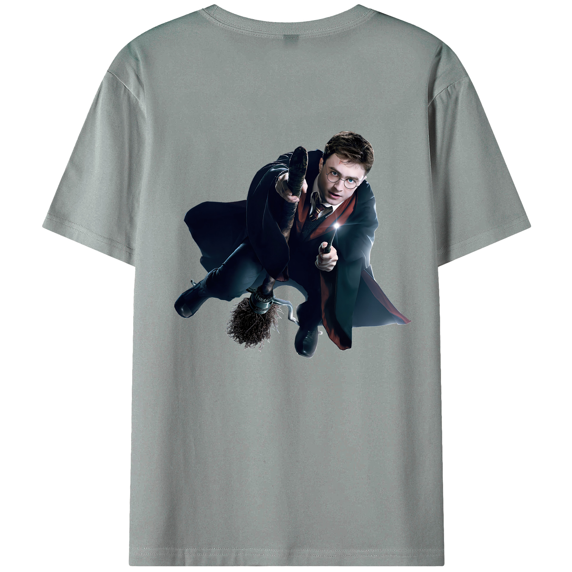 （画像用） Harry Potter ハリー・ポッターシリーズ 綿100％ メンズ半袖Tシャツ（バックプリント） 通気性